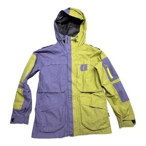Armada MegaRex Ski Snowboard Jacket Purple Lime Green 10K Waterproof Mens Small